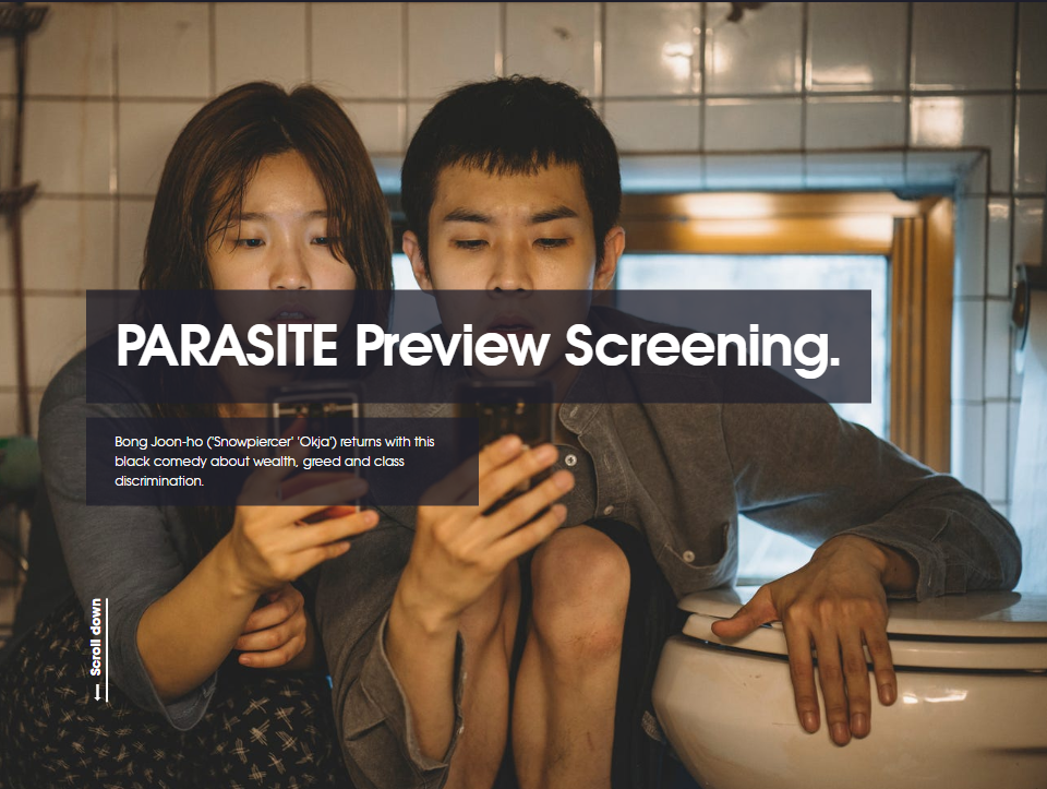 "Parasite" Preview Screening Film Hub Midlands Film